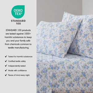 JLA Home Printed Microfiber Sheet Set Wrinkle Resistant Soft Bedding with Bold Pattern ID20-2607