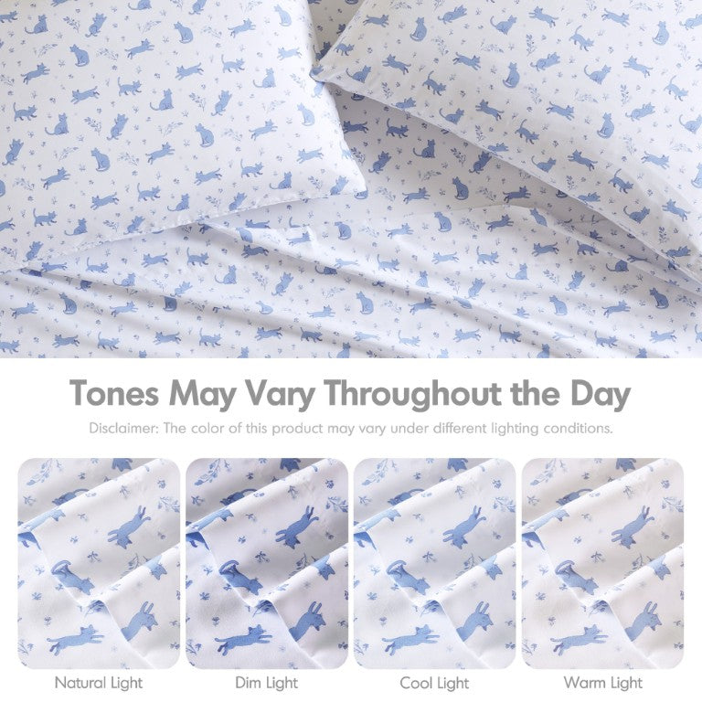 JLA Home Printed Microfiber Sheets OEKO-TEX Certified Polyester Bedding with Bold Patterned Design ID20-2617
