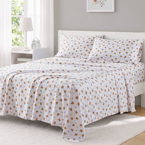 JLA Home Printed Microfiber Sheet Set Wrinkle Resistant Soft Polyester Bedding for Any Bedroom ID20-2620