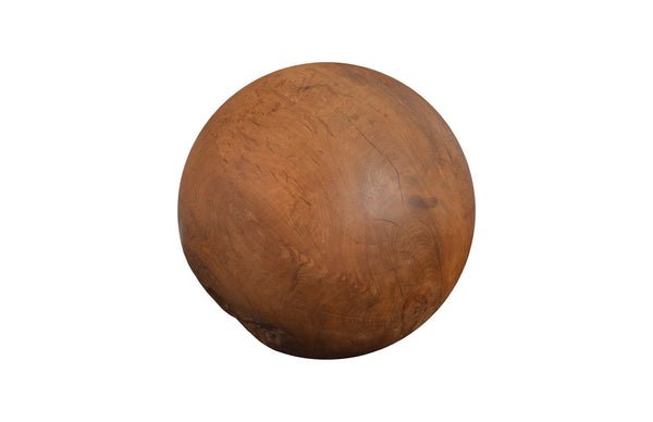 Phillips Collection Teak Wood Ball - Medium Decorative Sphere for Home Decor, Unique Hand-Carved Natural Accent Piece ID53977