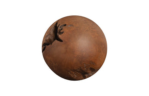 Phillips Collection Teak Wood Ball - Medium Decorative Sphere for Home Decor, Unique Hand-Carved Natural Accent Piece ID53977