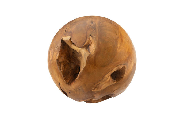 Phillips Collection Teak Wood Ball – Handcrafted Small Sphere with Unique Grain, Perfect for Modern or Rustic Decor ID53978
