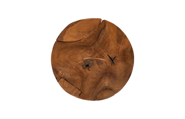 Phillips Collection Teak Round Chunk Stool - Handcrafted Solid Wood Accent for Modern, Rustic & Industrial Decor ID65141