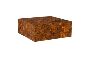 Phillips Collection Teak Slice Coffee Table - Handcrafted Reclaimed Wood with Modern Stainless Steel Base for Elegance Square ID65145