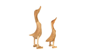 Phillips Collection Wood Duck Sculptures Set Of 2 - Charming Chamcha Wood Accents For Modern Organic Home Decor Brown Wood ,Chamcha Wood Id65149