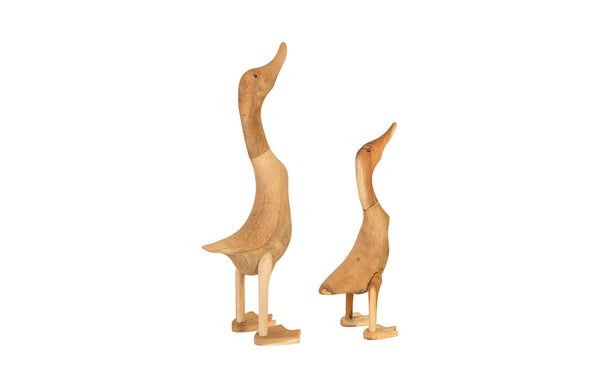 Phillips Collection Wood Duck Sculptures Set Of 2 - Charming Chamcha Wood Accents For Modern Organic Home Decor Brown Wood ,Chamcha Wood Id65149