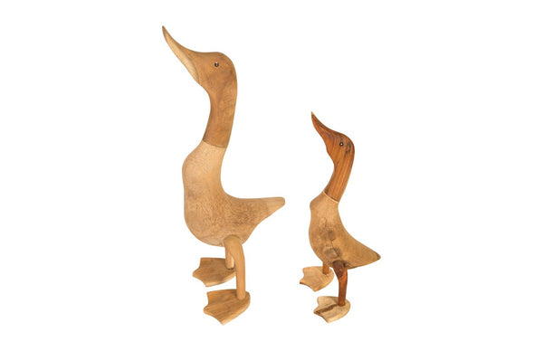 Phillips Collection Wood Duck Sculptures Set Of 2 - Charming Chamcha Wood Accents For Modern Organic Home Decor Brown Wood ,Chamcha Wood Id65149