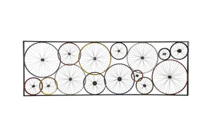 Phillips Collection Bicycle Wheel Wall Art Reclaimed Indonesian Metal Industrial Bohemian Focal Piece ID66019