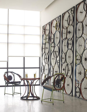 Phillips Collection Bicycle Wheel Wall Art Reclaimed Indonesian Metal Industrial Bohemian Focal Piece ID66019