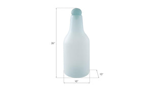 Phillips Collection Frosted Turquoise Lidded Glass Bottle Sculptural Decor for Shelves and Kitchen Vignettes 10 x 10 x 26 ID66323