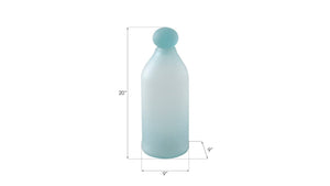 Phillips Collection Frosted Glass Bottle - Modern Turquoise Decorative Accent for Home Décor and Stylish Displays Small ID66325