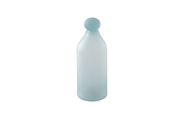 Phillips Collection Frosted Glass Bottle - Modern Turquoise Decorative Accent for Home Décor and Stylish Displays Small ID66325