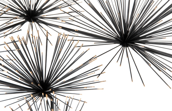 Phillips Collection Sea Root Metal Wall Sculpture - Modern Organic Art with Black & Gold Accent for Stylish Interiors ID66366