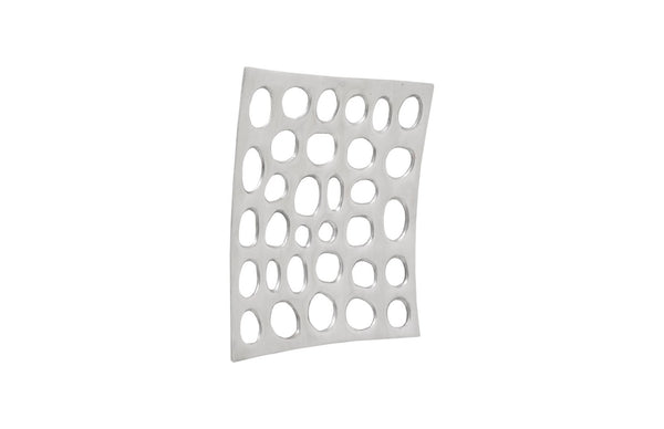 Phillips Collection Polka Dot Wall Tile - Sculptural Decorative Accent with Irregular Cutouts for Modern Interiors Silver ID66373