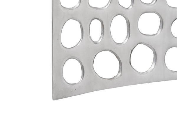 Phillips Collection Polka Dot Wall Tile - Sculptural Decorative Accent with Irregular Cutouts for Modern Interiors Silver ID66373