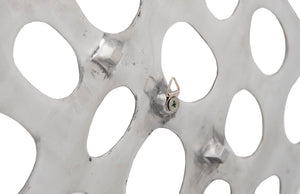 Phillips Collection Polka Dot Wall Tile - Sculptural Decorative Accent with Irregular Cutouts for Modern Interiors Silver ID66373