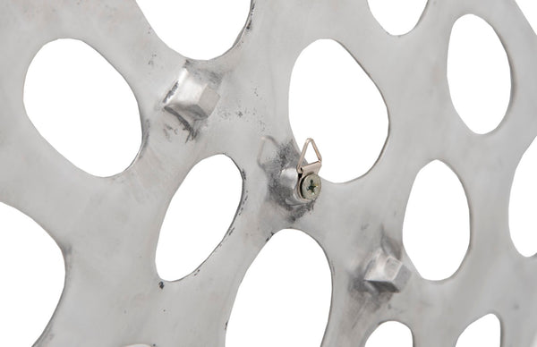 Phillips Collection Polka Dot Wall Tile - Sculptural Decorative Accent with Irregular Cutouts for Modern Interiors Silver ID66373