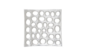 Phillips Collection Polka Dot Wall Tile - Sculptural Decorative Accent with Irregular Cutouts for Modern Interiors Silver ID66373