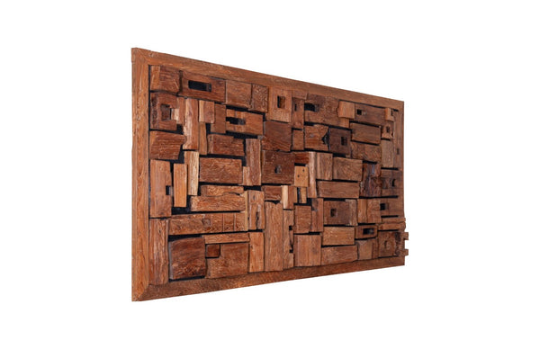 Phillips Collection Asken Large Wall Art - Handcrafted Reclaimed Wood Sculpture for Unique Home Decor and Style Wood, LG ID66473