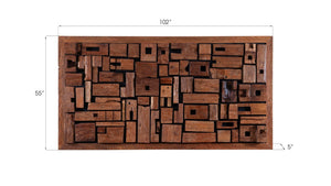 Phillips Collection Asken Large Wall Art - Handcrafted Reclaimed Wood Sculpture for Unique Home Decor and Style Wood, LG ID66473