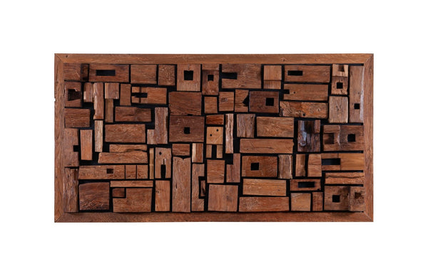 Phillips Collection Asken Large Wall Art - Handcrafted Reclaimed Wood Sculpture for Unique Home Decor and Style Wood, LG ID66473