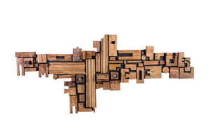 Phillips Collection Asken Large Wall Art - Handcrafted Reclaimed Wood Sculpture for Unique Home Decor and Style Wood, Freeform ID68830