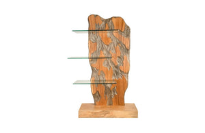 Phillips Collection Suar Wood Open Bookcase Solid Tropical Hardwood Shelving Unit for Living Room ID74140