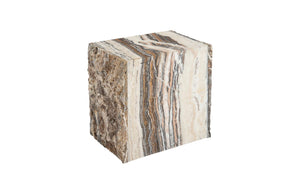 Phillips Collection Onyx Stool - Artisan-crafted Natural Accent For Extra Seating Or Elegant Side Table Decor Brown Stone Id74219