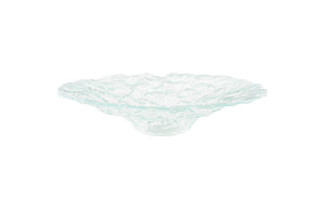 Phillips Collection Bubble Glass Decorative Bowl Large Turquoise Handcrafted Stone Pressed Centerpiece ID74541