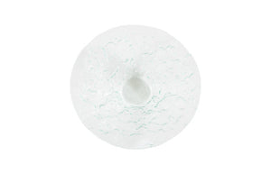 Phillips Collection Bubble Glass Decorative Bowl Large Turquoise Handcrafted Stone Pressed Centerpiece ID74541