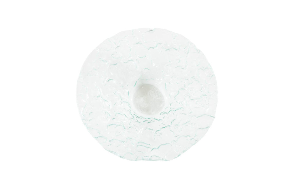 Phillips Collection Bubble Bowl, Medium - Stunning Turquoise Glass Decor With Unique Stone Impressions For Any Space Turquoise Glass Id74542