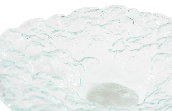 Phillips Collection Bubble Bowl, Medium - Stunning Turquoise Glass Decor With Unique Stone Impressions For Any Space Turquoise Glass Id74542