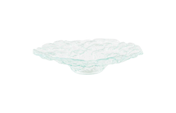 Phillips Collection Bubble Bowl, Medium - Stunning Turquoise Glass Decor With Unique Stone Impressions For Any Space Turquoise Glass Id74542