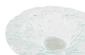 Phillips Collection Bubble Bowl - Artisanal Turquoise Glass Centerpiece with Unique Texture for Modern Home Decor SM ID74543