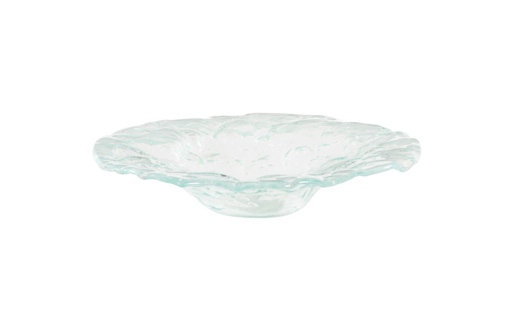 Phillips Collection Bubble Bowl - Artisanal Turquoise Glass Centerpiece with Unique Texture for Modern Home Decor SM ID74543