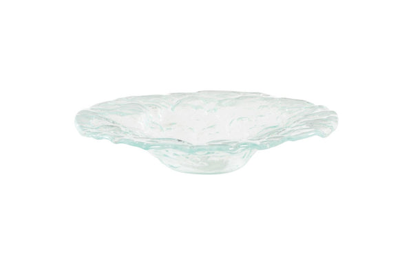 Phillips Collection Bubble Bowl - Artisanal Turquoise Glass Centerpiece with Unique Texture for Modern Home Decor SM ID74543