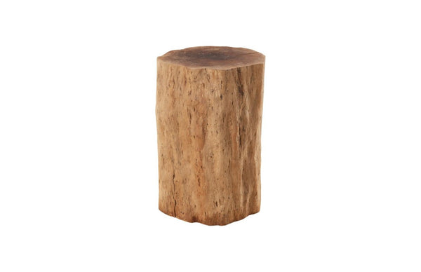 Phillips Collection Longan Wood Organic Accent Stool Solid Hardwood Sculptural Seating for Living Room Decor ID75188