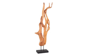 Phillips Collection Mahogany Wood Sculpture - Unique Handcrafted Tabletop Art for Modern & Rustic Décor, 15x14x36 in. ID75190