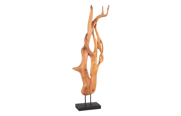 Phillips Collection Mahogany Wood Sculpture - Unique Handcrafted Tabletop Art for Modern & Rustic Décor, 15x14x36 in. ID75190