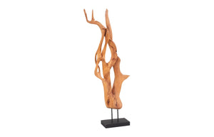 Phillips Collection Mahogany Wood Sculpture - Unique Handcrafted Tabletop Art for Modern & Rustic Décor, 15x14x36 in. ID75190