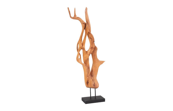 Phillips Collection Mahogany Wood Sculpture - Unique Handcrafted Tabletop Art for Modern & Rustic Décor, 15x14x36 in. ID75190