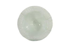 Phillips Collection Frosted Glass Shallow Decorative Bowl with Ring Base for Modern Living Spaces MD With Ring Base ID76849