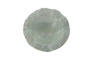 Phillips Collection Frosted Glass Shallow Decorative Bowl with Ring Base for Modern Living Spaces MD Standard ID76852