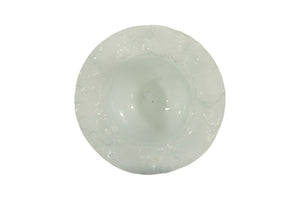 Phillips Collection Frosted Glass Shallow Decorative Bowl with Ring Base for Modern Living Spaces SM With Ring Base ID76853