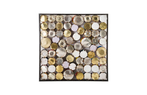 Phillips Collection Paint Can Wall Art - Handcrafted Metal Art Piece with Recycled Materials for Eco-Friendly Decor Square, Assorted Colors, LG ID78275