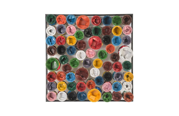 Phillips Collection Paint Can Wall Art - Handcrafted Metal Art Piece with Recycled Materials for Eco-Friendly Decor Square, Assorted Colors, LG ID78275