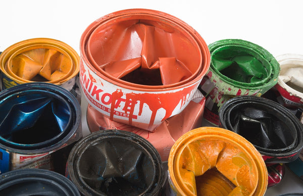 Phillips Collection Paint Can Wall Art - Handcrafted Metal Art Piece with Recycled Materials for Eco-Friendly Decor Rectangle, Assorted Colors ID78277
