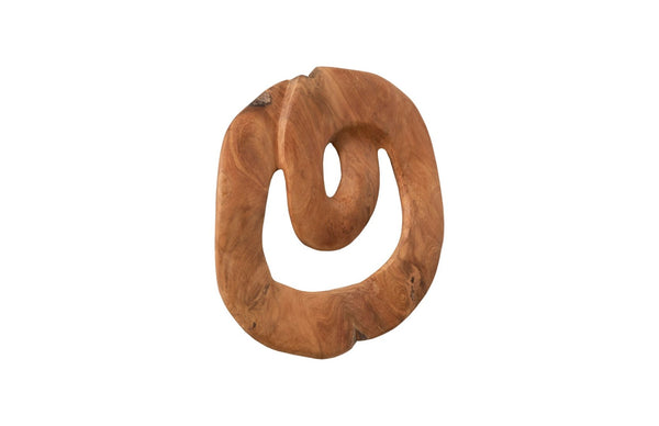 Phillips Collection Swirl Wall Tile - Modern Organic Decor with Playful Charm for Stunning Home Interiors and Galleries Teak Wood, Assorted ID78856