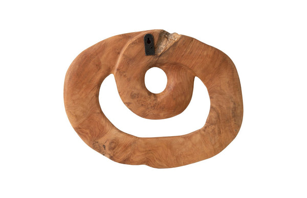 Phillips Collection Swirl Wall Tile - Modern Organic Decor with Playful Charm for Stunning Home Interiors and Galleries Teak Wood, Assorted ID78856