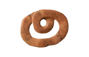Phillips Collection Swirl Wall Tile - Modern Organic Decor with Playful Charm for Stunning Home Interiors and Galleries Teak Wood, Assorted ID78856